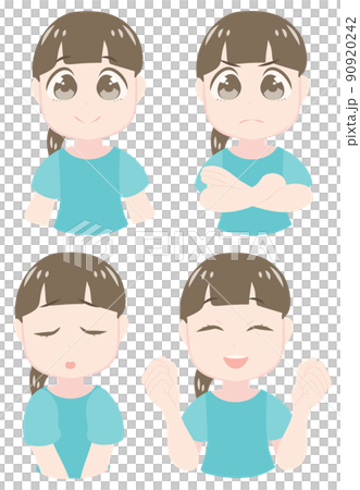 女性情緒的面部表情集 女性情緒的面部表情集 90920242