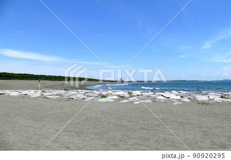 湘南海岸  海水浴場サザンビーチちがさき　ヘッドランド　Tバー　神奈川県茅ヶ崎市（ちがさきし） 90920295