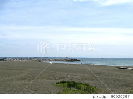 湘南海岸  海水浴場サザンビーチちがさき　ヘッドランド　Tバー　神奈川県茅ヶ崎市（ちがさきし） 90920297