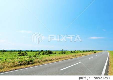 北海道 青空のエサヌカ線 北海道 青空のエサヌカ線 90921291