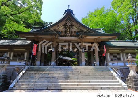 【愛媛県】新緑の和霊神社　神門 90924577