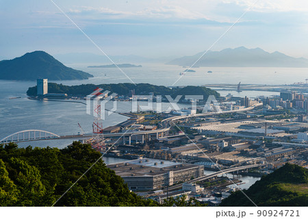 黄金山から見える広島湾 90924721
