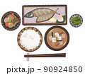 シンプルでかわいい一汁三菜_透過 90924850