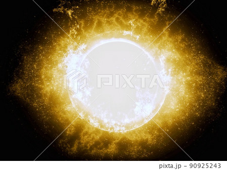 金色に輝く太陽のイラスト 90925243