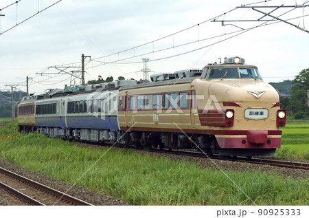 東北本線 松川ー安達 JR東日本 485系 K26編成(勝田) 試運転の 東北本線 松川ー安達 JR東日本 485系 K26編成(勝田) 試運転の