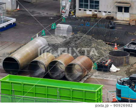 場所打ちコンクリート杭　ケーシング　鉄筋かご　搬入 90926982