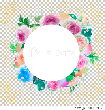 舞い散るバラの花びらとピンクのバラのピエールドロンサールのフラワーアレンジメントの水彩画イラスト 舞い散るバラの花びらとピンクのバラのピエールドロンサールのフラワーアレンジメントの水彩画イラスト 90927917