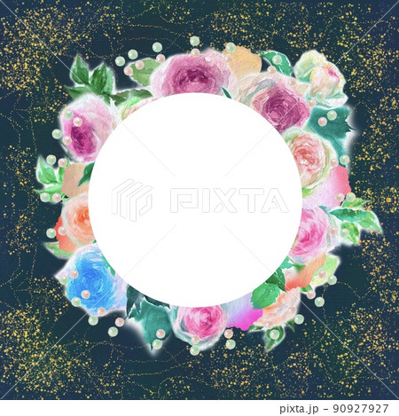舞い散るバラの花びらとピンクのバラのピエールドロンサールのフラワーアレンジメントの水彩画イラスト 舞い散るバラの花びらとピンクのバラのピエールドロンサールのフラワーアレンジメントの水彩画イラスト 90927927