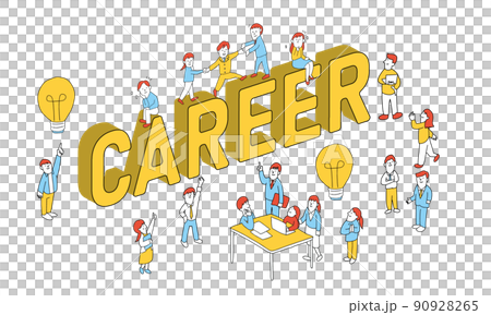 vector illustration of career support concept. Carry 90928265