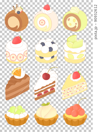 ケーキいろいろ スイーツアイコン ケーキいろいろ スイーツアイコン 90932612