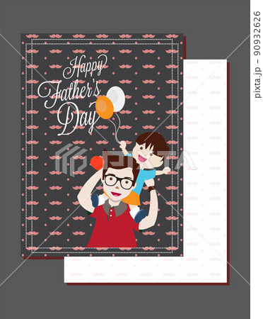 father day card colored human icons father day card colored human icons 90932626