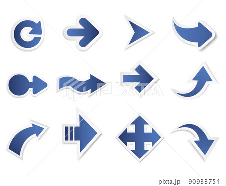 Different shapes arrow vector 90933754