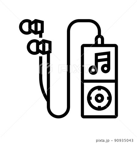 mp3 player line icon vector illustration mp3 player line icon vector illustration 90935043