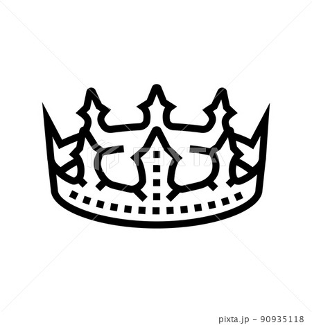 crown king line icon vector illustration 90935118