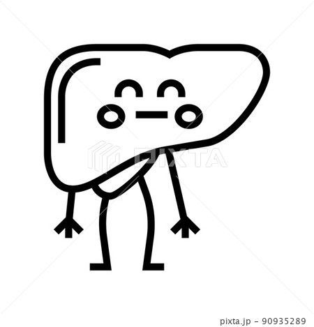 liver health line icon vector illustration liver health line icon vector illustration 90935289