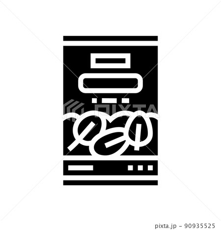 canned spinach container glyph icon vector illustration 90935525