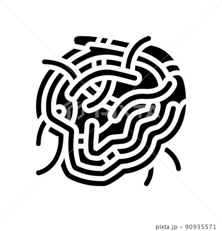 pasta spinach glyph icon vector illustration 90935571