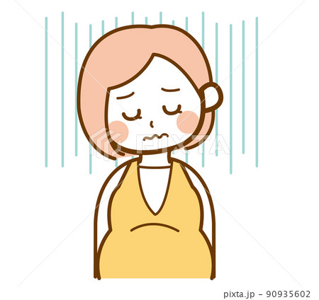 落ち込む妊婦さん 落ち込む妊婦さん 90935602
