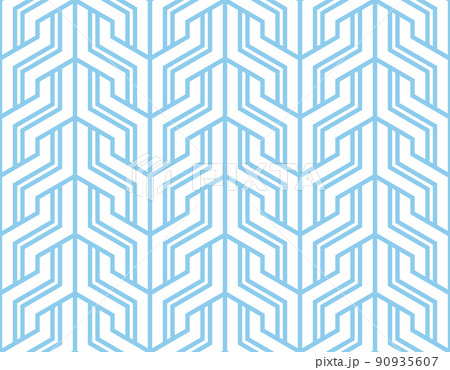 Abstract geometric pattern with stripes, lines. Seamless vector background. White and blue ornament. Simple lattice graphic design Abstract geometric pattern with stripes, lines. Seamless vector background. White and blue ornament. Simple lattice graphic design 90935607