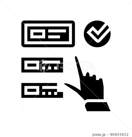 choice quality glyph icon vector illustration 90935652