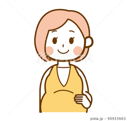 笑顔の妊婦さん 90935663