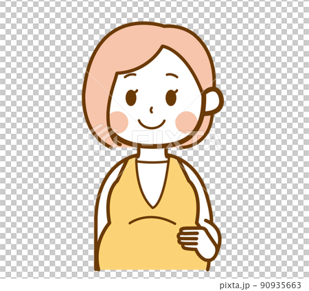 笑顔の妊婦さん 90935663