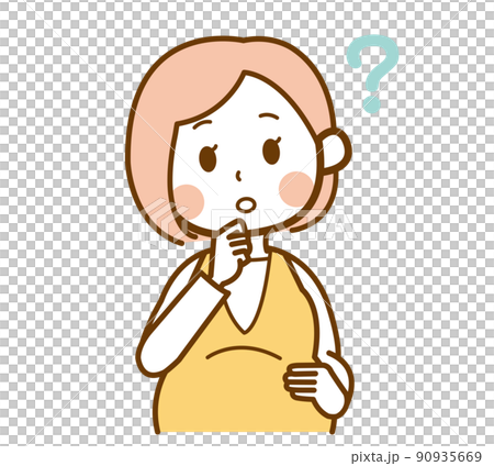 Pregnant woman wondering 90935669