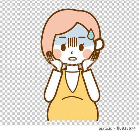 變得焦慮的孕婦 90935674