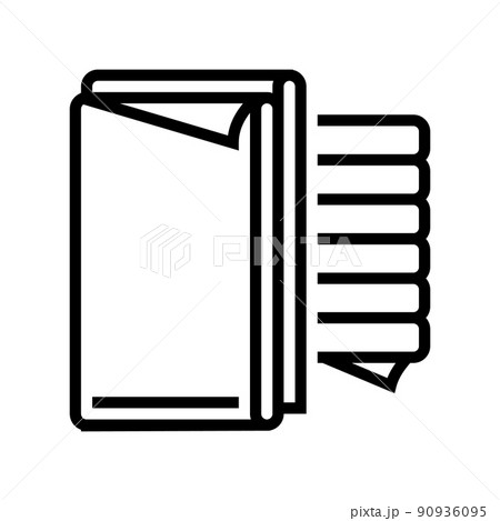 fabric textile multicolor line icon vector illustration 90936095