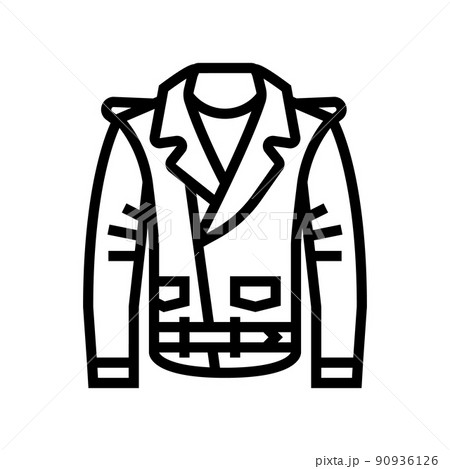 leather jacket clothes line icon vector illustration leather jacket clothes line icon vector illustration 90936126