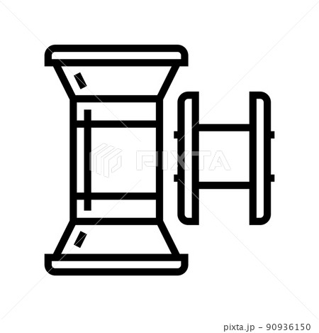 spool sewer accessory line icon vector illustration spool sewer accessory line icon vector illustration 90936150