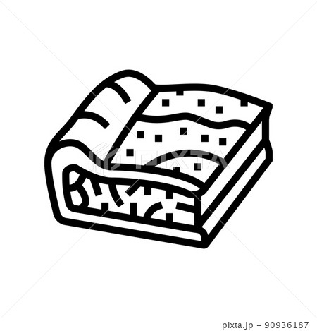 pie with spinach line icon vector illustration 90936187