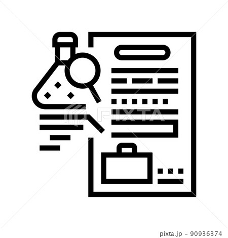 pre-employment drug test line icon vector illustration 90936374