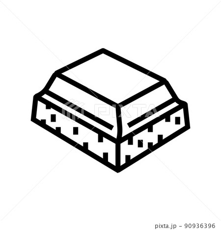 piece chocolate line icon vector illustration piece chocolate line icon vector illustration 90936396