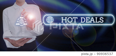 Conceptual display Hot Deals. Business approach An agreement through which one of the paties is offered and accept -49140 90936537