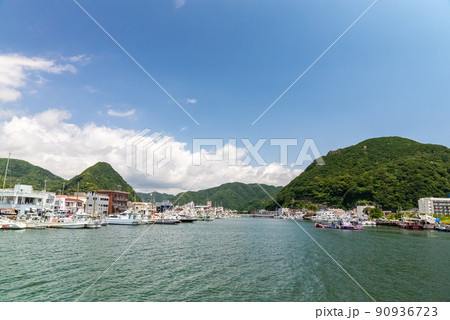 伊豆・下田市街地と寝姿山 90936723