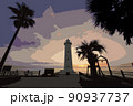 夕焼けの灯台 90937737