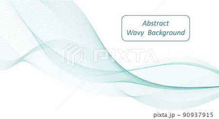 Abstract  teal wave swirl swoosh isolated on white background. Dynamic wave swoosh movement, modern trendy design for banner or poster. Color flow, blend curve lines. Vector illustration Abstract  teal wave swirl swoosh isolated on white background. Dynamic wave swoosh movement, modern trendy design for banner or poster. Color flow, blend curve lines. Vector illustration 90937915