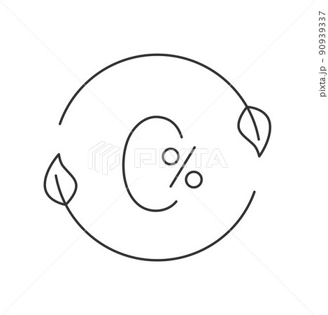 Paraben free icon symbol. Editable stroke. Vector stock illustration isolated on white background for packaging design in beauty industry. EPS10 90939337