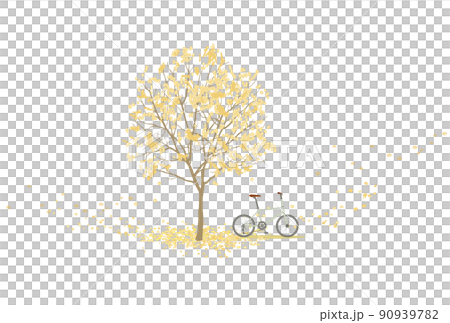 Deciduous trees and bicycles 90939782