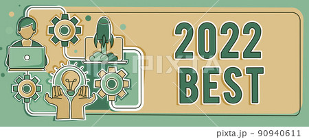 Handwriting text 2022 Best. Business showcase Highest quality done in all fields preparing for the next year Hands Holding Lamp Rocket With Businessman Presenting New Ideas Startups Handwriting text 2022 Best. Business showcase Highest quality done in all fields preparing for the next year Hands Holding Lamp Rocket With Businessman Presenting New Ideas Startups 90940611
