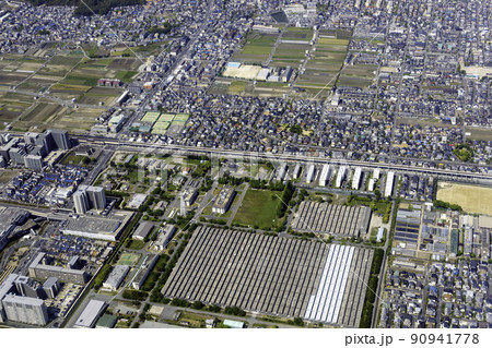 阪急洛西口駅付近を空撮 阪急洛西口駅付近を空撮 90941778