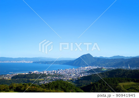 別府大分市街地と別府湾一望 別府大分市街地と別府湾一望 90941945