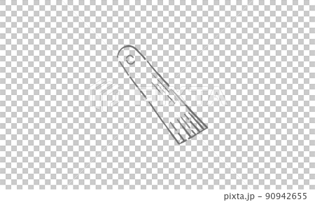 Spatula line drawing illustration 90942655