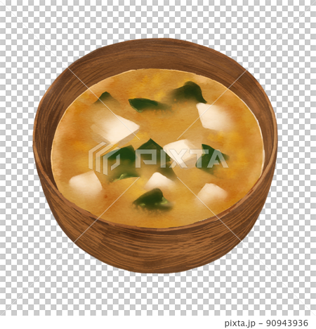 Tofu and wakame miso soup Tofu and wakame miso soup 90943936