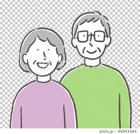 一對微笑的資深夫婦 90943984