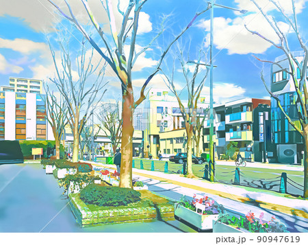 市街地とオフィス街 90947619