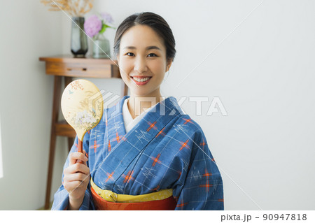 格子模様の小紋 和室 格子模様の小紋 和室 90947818