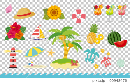 夏イラストセット 90948476