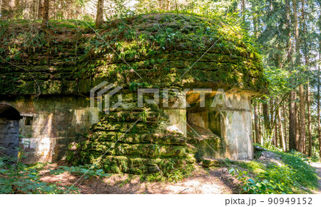 Old overgrown bunker in an austrian Forrest Old overgrown bunker in an austrian Forrest 90949152